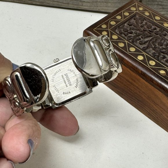 Vintage Abalone Shell Cuff Watch Japan Movement Clamper - Picture 8 of 9